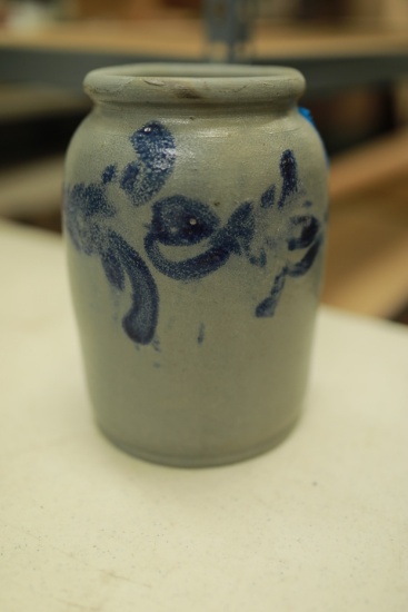 Antique Blue Glazed Crock