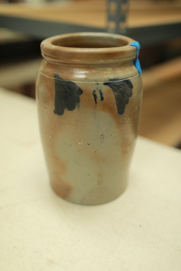 Antique Blue Glazed Crock