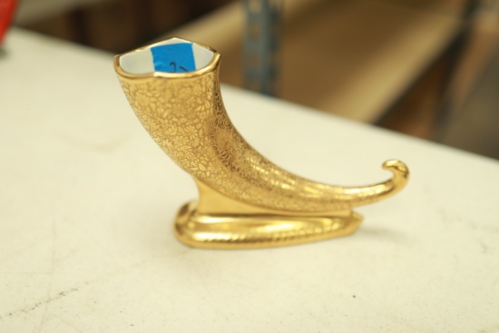 Wheeling Gold Porcelain Vase