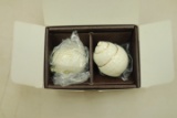 Pair of Mikasa Porcelain Shell Pattern Salt & Pepper Shakers