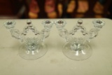 Pair of Depression Glass Candlesticks
