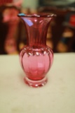Mikasa Cranberry Glass Vase