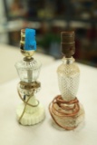 2 Vintage Glass Lamps