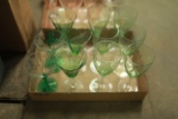 Box of Green Stemware