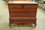 Mahogany Queen Anne Style Cedar Chest with Drawer