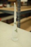 Hand Painted Fenton Hobnail Milk Glass Vase