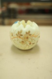 Hand Painted Fenton Satin Glass Bowl