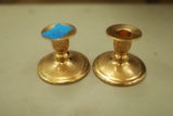 Pair of Pickard Gold Wash Candlesticks