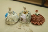 3 Pin Cushion with Porcelain Tops