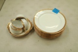 18k Gold Rimmed Carrollton China Pieces