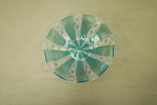 Blue Art Glass Bowl