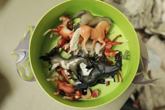 Box of Breyer Reeves Plastic Horses