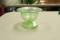 Green Uranium Glass Compote