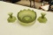 Westmoreland Lotus Bowl with 2 Candleholders