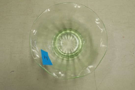Green Uranium Glass Bowl
