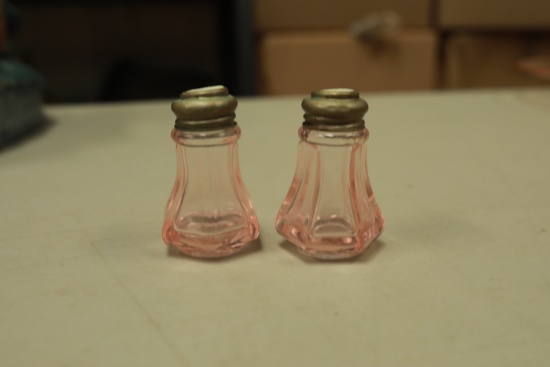 Pink Depression Glass Salt & Pepper Shakers