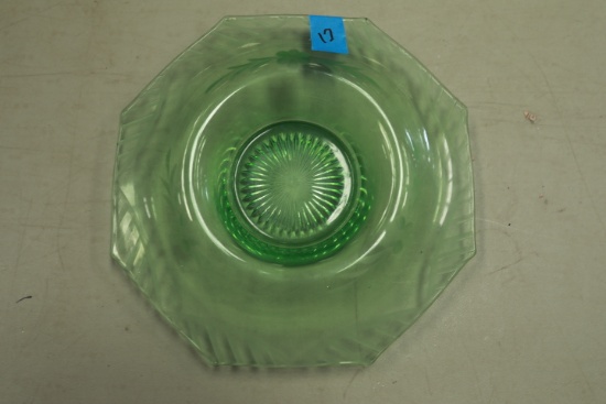 Green Depression Glass Bowl