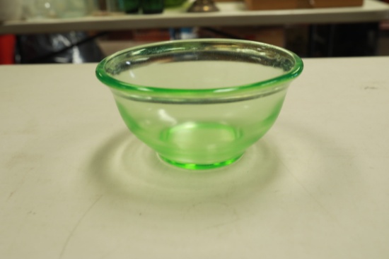 Green Uranium Glass Mixing Bowl