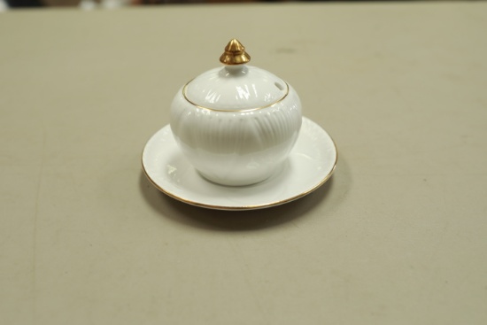 Fine Bone China Sugar Bowl & Tray