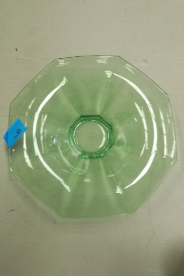 Green Depression Glass Bowl
