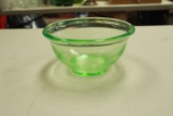 Green Uranium Glass Mixing Bowl