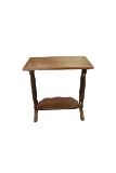 Vintage Wooden Side Table with Magazine Rack