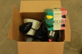 Box of Lamps & Misc