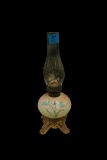 Antique Hand Painted Oil Lamp