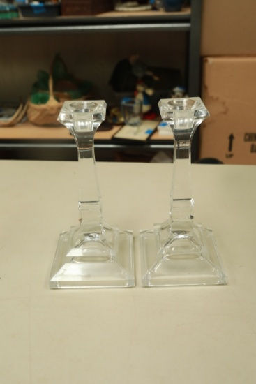 Pair of Crystal Candlesticks