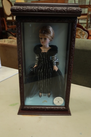 Camellia Garden Porcelain Doll with Swarovski Crystal Necklace & Earrings