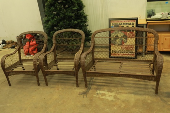 Wicker 3 Piece Patio Set