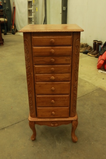 Oak Jewelry Armoire