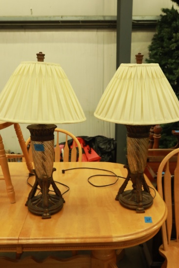 Pair of Modern Glass Table Lamps