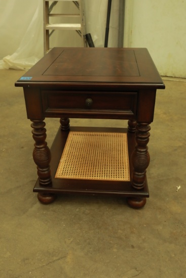 Lane National Geographic Home Collection End Table with Cane Shelf