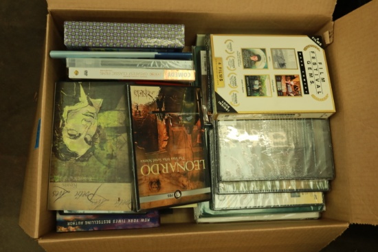 Box of DVD's & Books