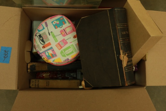 Box of Assorted Books & Décor