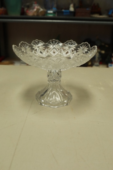 Antique Pressed Glass Compote
