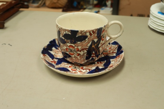Large Victorian Cup & Saucer