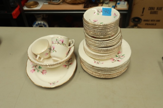 Partial Set of Homerlaughlin China Dogwood Pattern