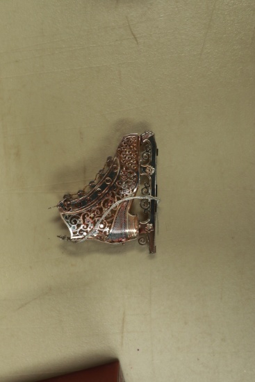 Towle Silver Plated Ie Skate Christmas Ornament