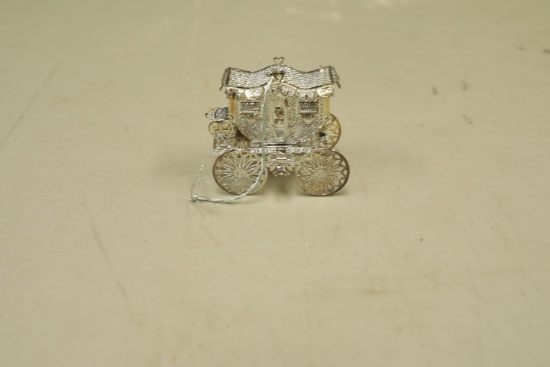 Towle Silver Plated Carriage Christmas Ornament