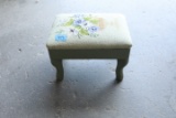 Antique Needlepoint Foot Stool