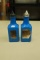 Vintage lue Glass Gemco Oil & Vinegar Jars