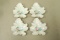 4 Painted Leaf Trays