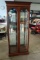 Glass & Wood Curio Cabinet with Glass Shelves