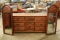 Sumter Furniture Oak Dresser with Double Hanging Mirrors