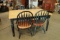 Vintage Farm Style Table with Painted Base & 4 Chairs