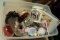 Box of Assorted Glassware & Collectibles