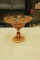 Fenton Amber Ruffled Thumb Print Pattern Bowl