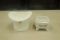 2 Small Milk Glass Pieces